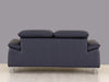 31" Fashionable Navy Leather Loveseat