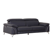 31" Fashionable Navy Leather Sofa