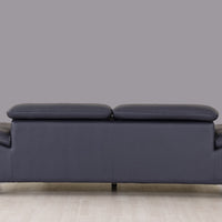 31" Fashionable Navy Leather Sofa