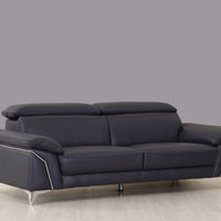 31" Fashionable Navy Leather Sofa