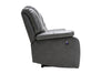 40" Contemporary Grey Leather Power Reclining Loveseat