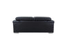 31-39" Modern Black Leather Loveseat