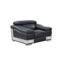 31-39" Modern Black Leather Chair