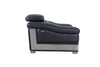 31-39" Modern Black Leather Chair