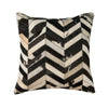 Torino Classic Large Chevron Cowhide Pillow 22" X 22" - Black-White