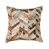 Torino Classic Large Chevron Cowhide Pillow 22" X 22" - Brown-White