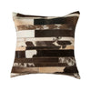 Torino Classic Large Madrid Cowhide Pillow 22" X 22" - Chocolate-White