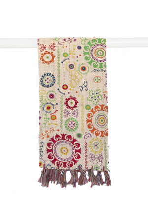 Kantha Cotton Scarf 18" X 72"