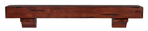 72" Modern Rustic Cherry Distressed Pine Wood Mantel Shelf