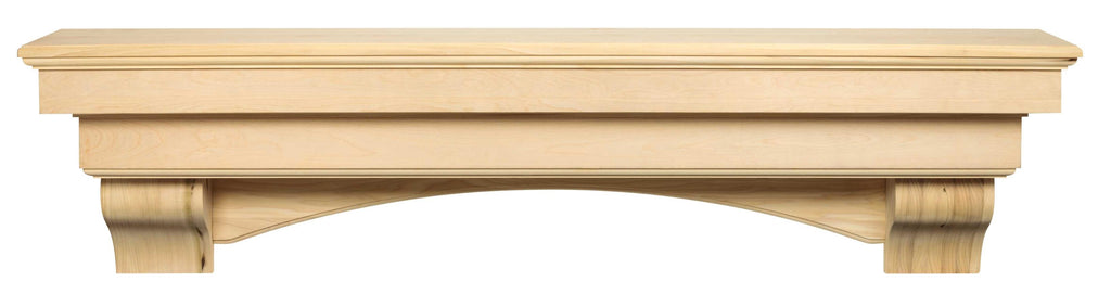 48" Classic Unfinished Wood Mantel Shelf