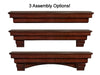 48" Graceful Distressed Cherry Wood Mantel Shelf