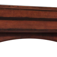 48" Graceful Distressed Cherry Wood Mantel Shelf