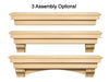 60" Contemporary Unfinished Wood Mantel Shelf