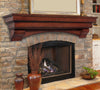 60" Elegant Distressed Cherry Mantel Shelf