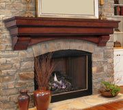 72" Sophisticated Distressed Cherry Wood Mantel Shelf