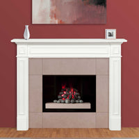 48" Sophisticated White MDF Mantel Shelf