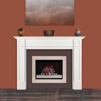 72" Graceful White MDF Mantel Shelf