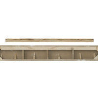 60" Classic Design Black MDF Mantel Shelf