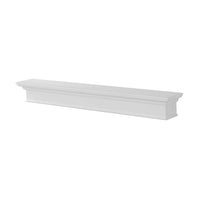 72" Modern White MDF Mantel Shelf