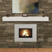 60" Contemporary Linen MDF Mantel Shelf