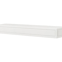 72" Contemporary White MDF Mantel Shelf