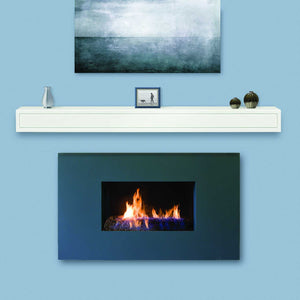 72" Contemporary White MDF Mantel Shelf