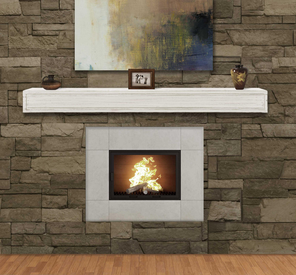 72" Contemporary Linen MDF Mantel Shelf