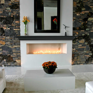 48" Modern Black MDF Mantel Shelf