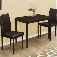 36" Solid Wood, Foam, Veneer, and MDF Three Pieces Dining Set