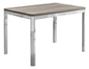 30" Dark Taupe Particle Board, Hollow Core, MDF, and Chrome Metal Dining Table