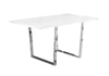 30.25" Particle Board and Chrome Metal Dining Table