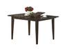 30" Cappuccino Solid Wood and MDF Dining Table with a Leaf