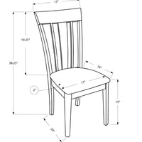 Two 38.25" Cappuccino MDF, Brown Microfiber, and Foam Dining Chairs