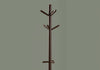 COAT RACK - 69"H - CAPPUCCINO WOOD CONTEMPORARY STYLE