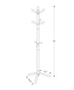 COAT RACK - 69"H - CAPPUCCINO WOOD CONTEMPORARY STYLE