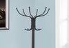 COAT RACK - 70"H - BLACK METAL WITH AN UMBRELLA HOLDER