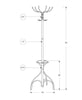 COAT RACK - 70"H - BLACK METAL WITH AN UMBRELLA HOLDER