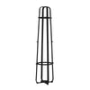 COAT RACK - 72"H - BLACK METAL WITH AN UMBRELLA HOLDER