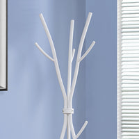 COAT RACK - 74"H - WHITE METAL