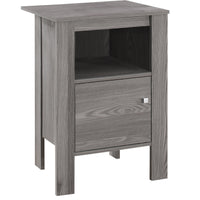 24" Gray End Table With Shelf