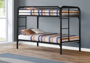 BUNK BED - TWIN - TWIN SIZE - BLACK METAL