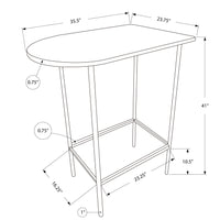 HOME BAR - 24"X 36" - GREY MARBLE - CHARCOAL METAL