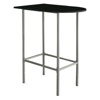 HOME BAR - 24"X 36" - BLACK - SILVER METAL SPACESAVER