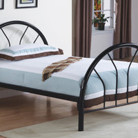 BED - TWIN SIZE - BLACK METAL FRAME ONLY