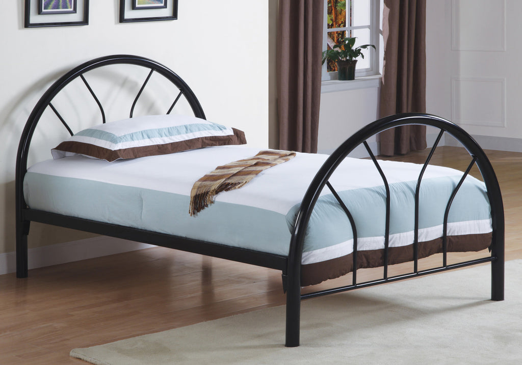 BED - TWIN SIZE - BLACK METAL FRAME ONLY