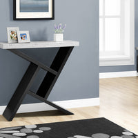 ACCENT TABLE - 36"L - BLACK - CEMENT-LOOK HALL CONSOLE