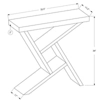 ACCENT TABLE - 36"L - BLACK - CEMENT-LOOK HALL CONSOLE