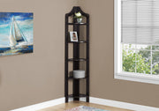 BOOKCASE - 72"H - CAPPUCCINO CORNER ACCENT ETAGERE