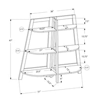 BOOKCASE - 48"H - WHITE ACCENT ETAGERE