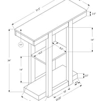 ACCENT TABLE - 32"L - WHITE HALL CONSOLE